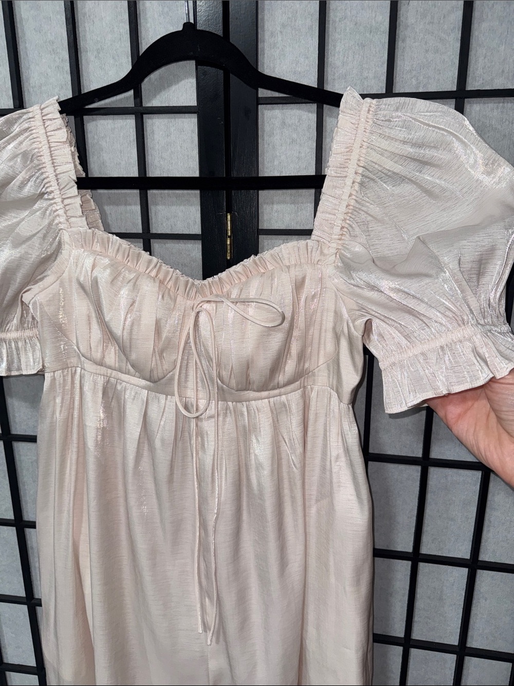 Selkie Seashell Wide Leg Jumpsuit Blush Pink Size S - Picture 13 of 16